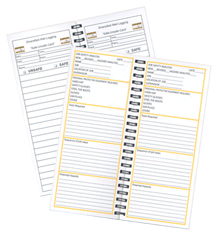 Custom Paper Tally Book Refill